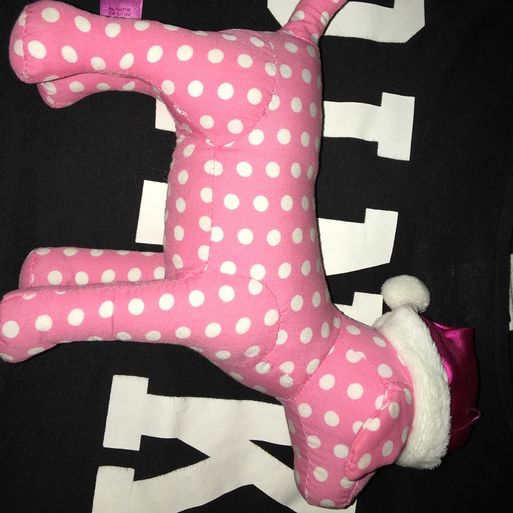 GIFTED Pink polkadot Santa dog !!